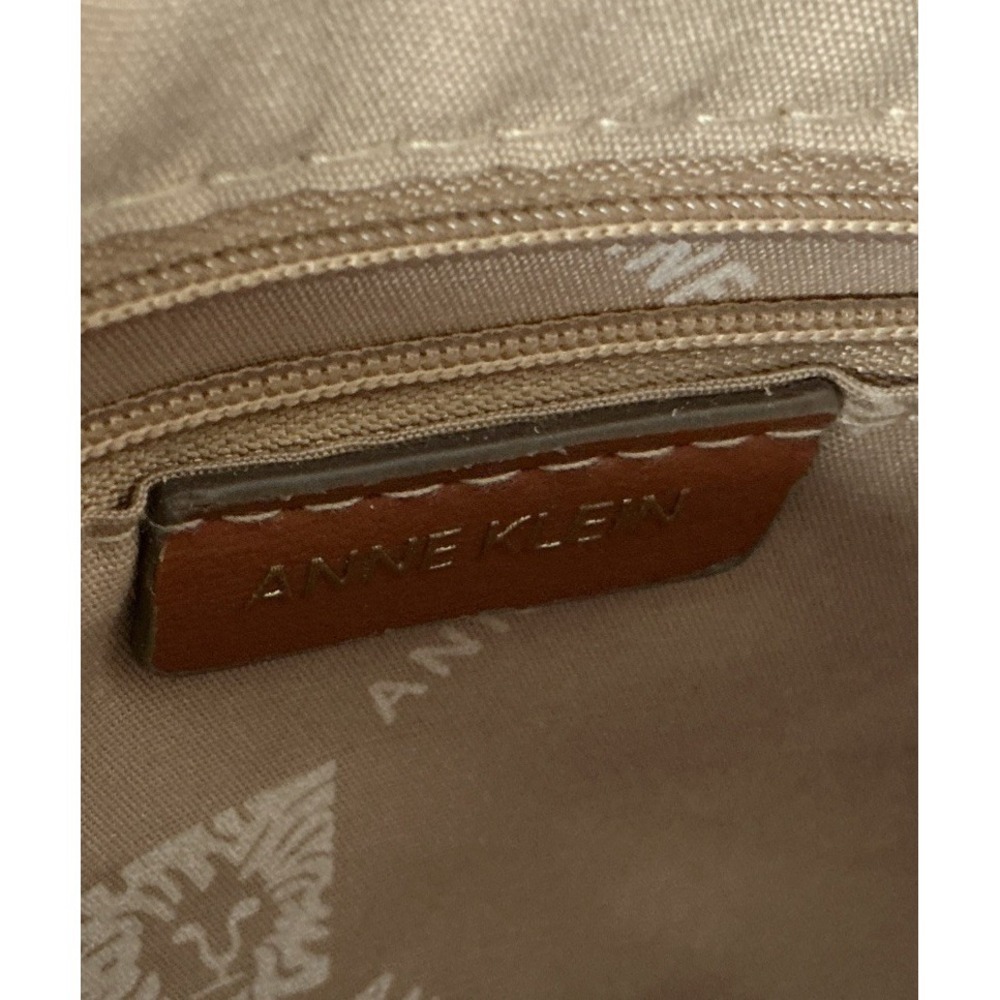 Anne Klein Crossbody‎ Bag Cream Brown Colorblock Chain Strap - Picture 8 of 13